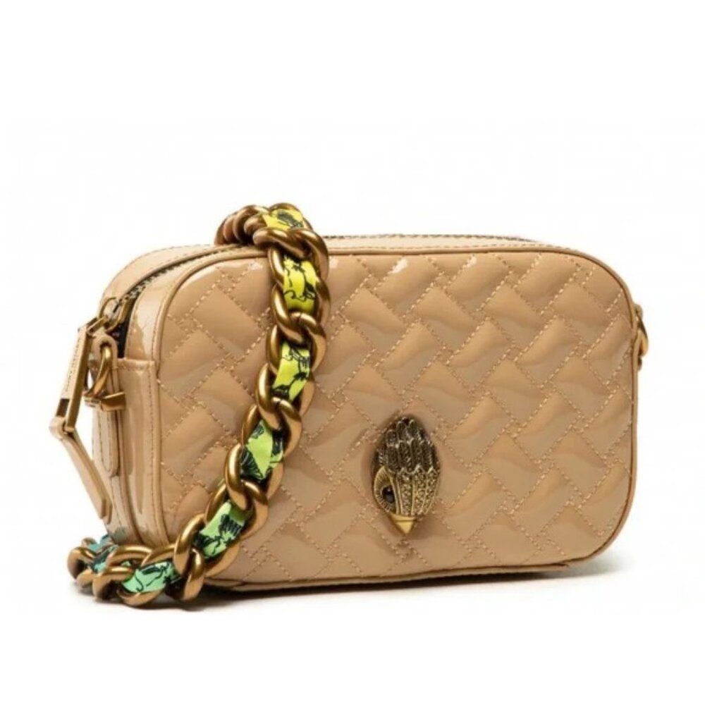Kurt Geiger Kensington Small Patent Leather Camera Bag Shoulder Bag Handbag